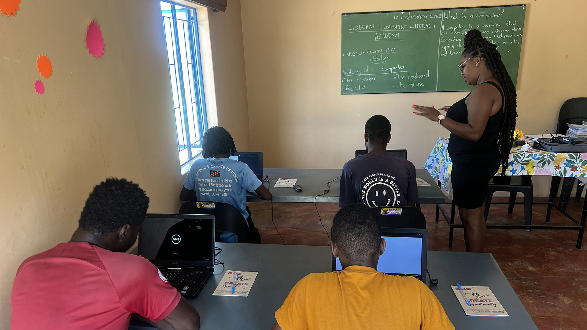 Classes in the GO BEAM computer lab are slowly picking up speed,